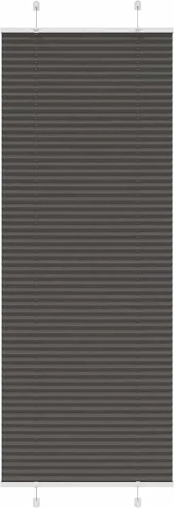 vidaXL Jaluză plisată negru 70x200 cm Lățime țesătură 69,4cm poliester