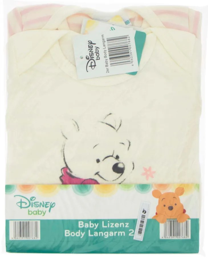 Disney Winnie de Pluș body pentru bebeluși 2 bucăți 62/68 cm