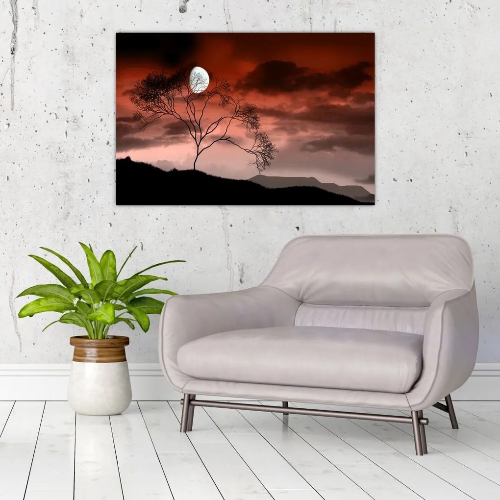 Tablou - Luna luminează noaptea (90x60 cm)