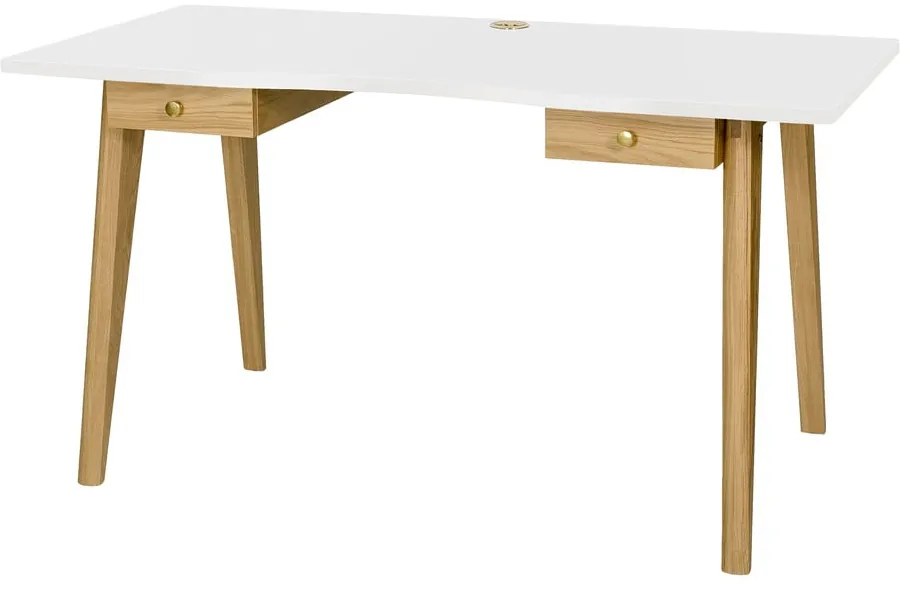 Birou cu aspect de lemn de stejar 70x140 cm Nice – Woodman