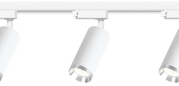 Spot pe șină MICA, 3x GU10/10W/230V, alb/crom mat
