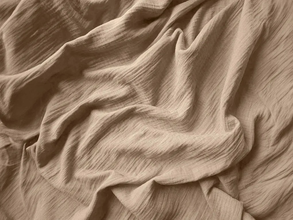 Lenjerie de pat din muselin PURELY maro deschis Dimensiunile lenjeriei: 2 ks 80 x 80 cm | 200 x 200 cm