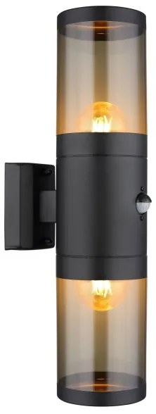 Aplică de exterior cu senzor XELOO 2xE27/40W/230V IP44 Globo 32014-2BS