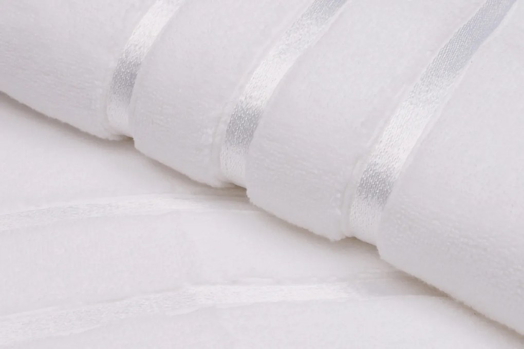 Set 2 Prosoape de Baie Dolce, 70x140 cm, 100% Microfibra, 560 gsm, Alb