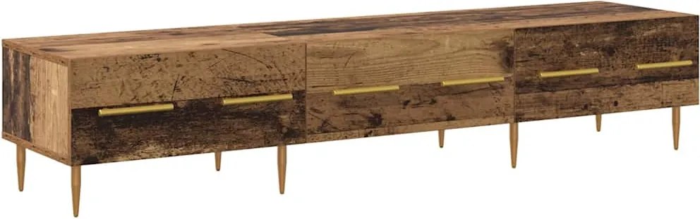 vidaXL Cabinet TV cu sertar Lemn Vechi 150 x 36 x 30 cm Lemn compozit