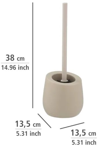 WENKO 24136100 - Perie pentru WC BADI, 13,5 x 38 cm, bej