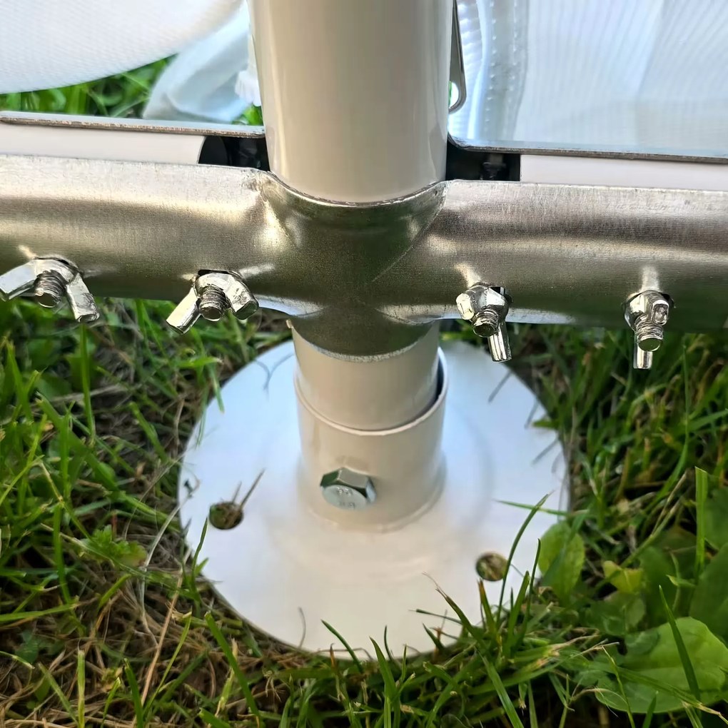 Cort de grădină pentru petreceri 5x6 m PVC (500 g/m²) – Alb, complet cu pereți laterali -  -