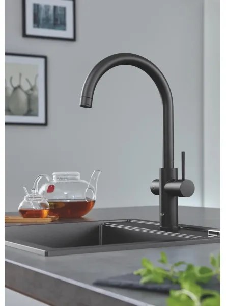 GROHE 31651AP0 - Chiuvetă de bucătărie K700, 560 × 510 mm, granit, negru