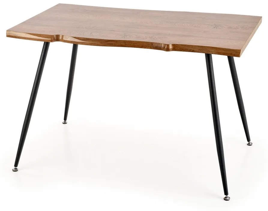 Masa Larson stejar natur/negru - L120xl80xh77 cm