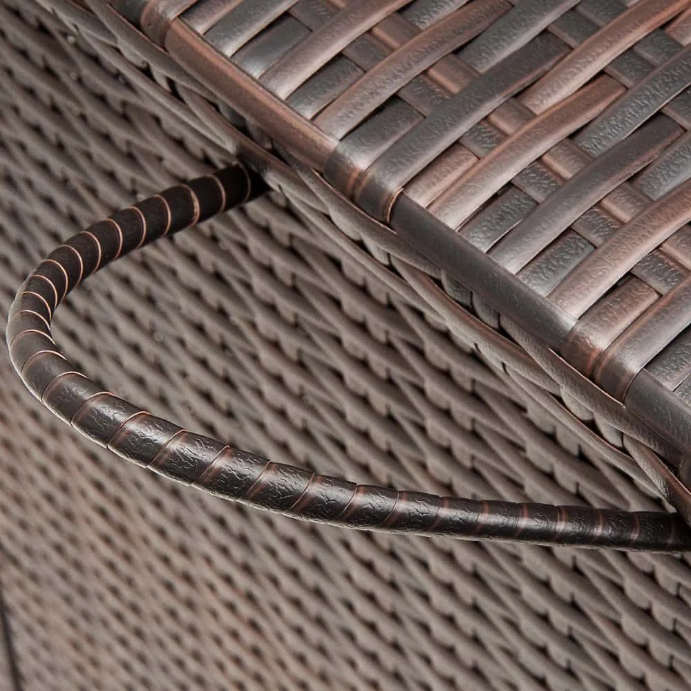 Ladă de depozitare din poliratan RICCO, 122x56x61cm, maro Casaria