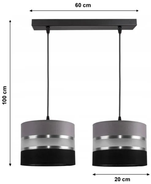 Lustră pe cablu CORAL 2xE27/60W/230V