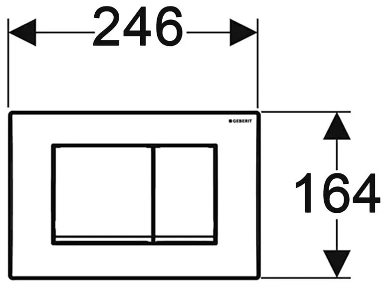 Placuta dubla actionare Delta 30, crom - GEB115.137.21.1