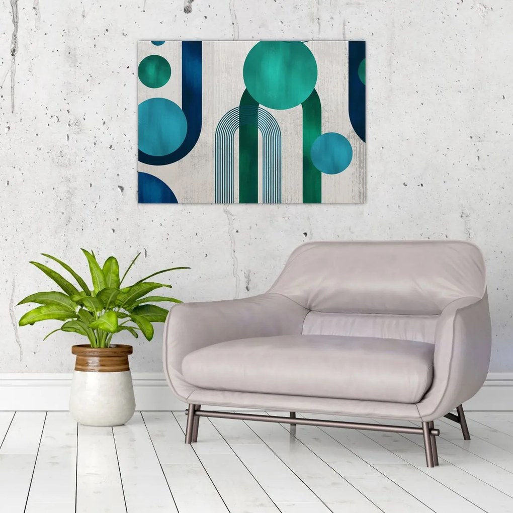 Tablou - Linii și forme circulare (70x50 cm)