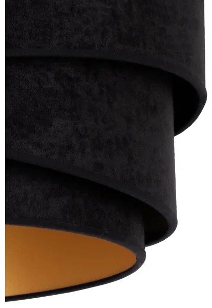 Lustră pe cablu Duolla KOBO 1xE27/15W/230V d. 45 cm negru/auriu