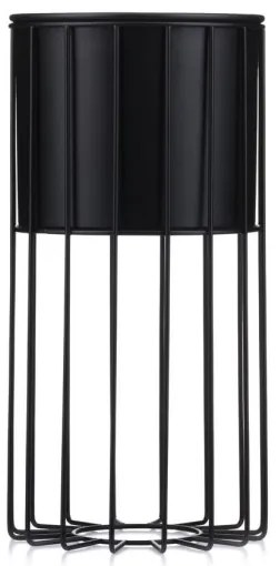 Ghiveci metalic de flori LOFT 42x20 cm negru