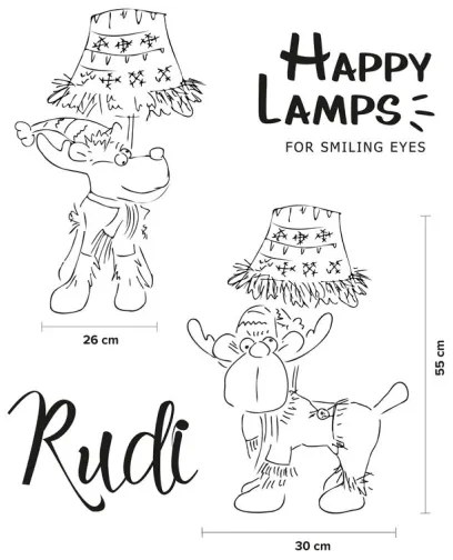 Lampă LED de masă pentru copii Happy Lamps RUDI LED/5,4W/230V ren