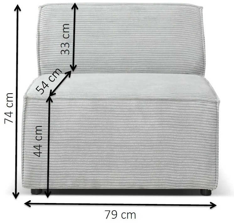 Canapeaua trei locuri Cuboid 2 (Bej). 1071633