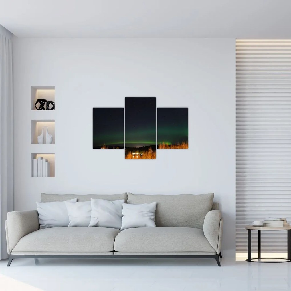 Tablou cu aurora borealis (90x60 cm)