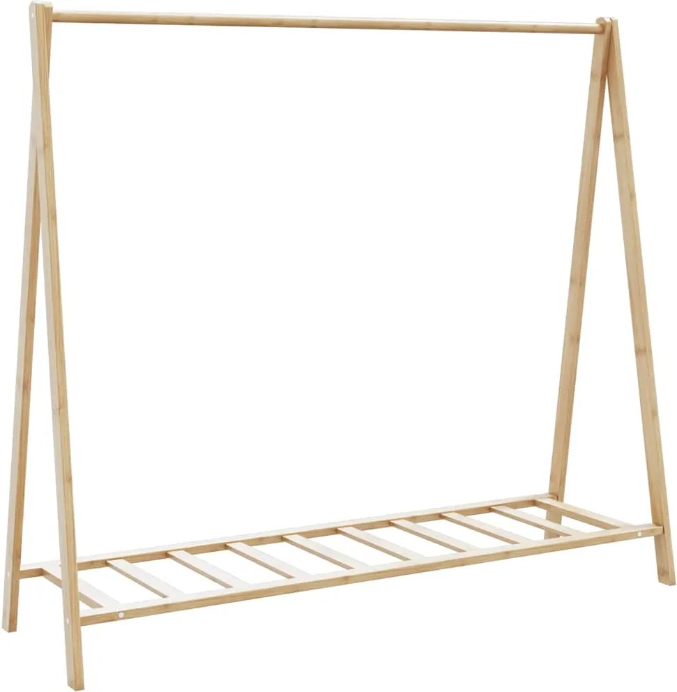 vidaXL Cuier pentru haine cu rafturi, 106x34x102 cm, bambus