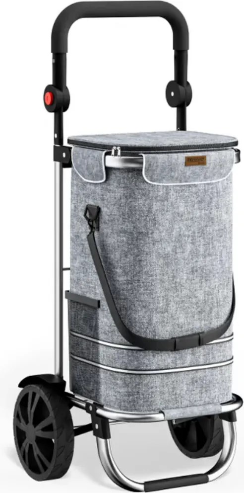 Geantă de cumpărături pe roți EASY, 50L, gri Monzana