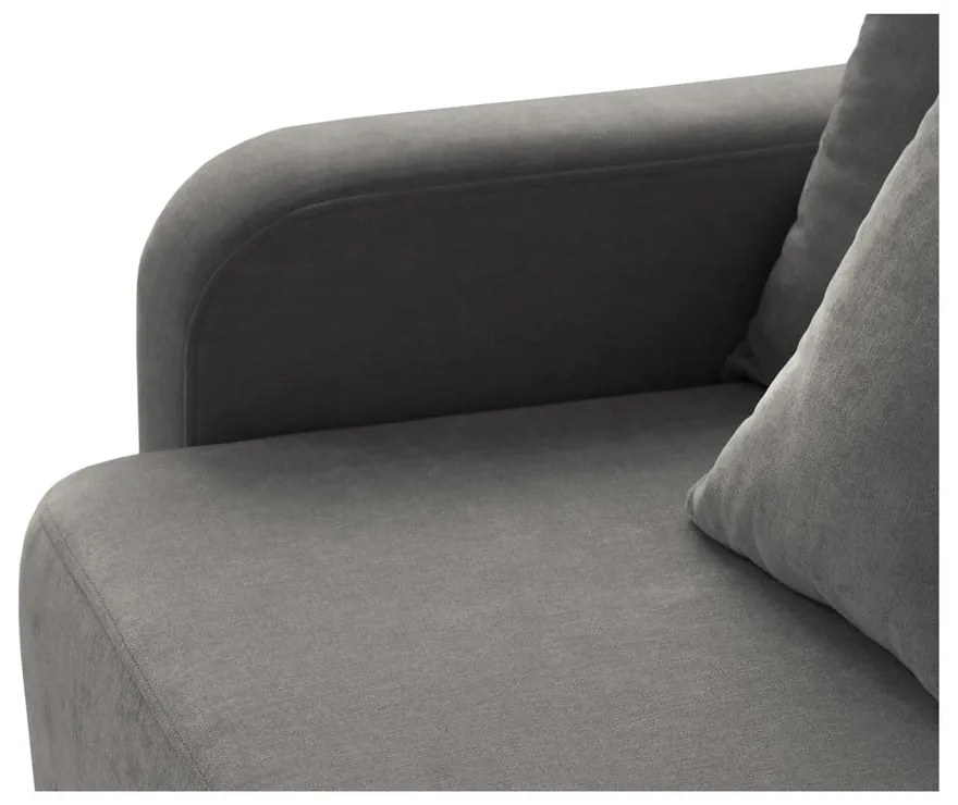 Canapea gri extensibilă, cu spațiu de depozitare 231 cm Elen – Micadoni