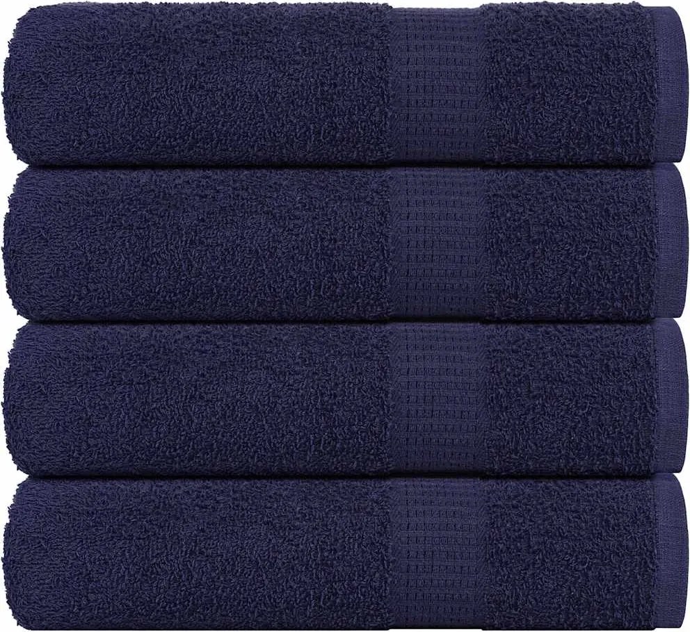 vidaXL Prosoape de mâini, FROGN, 4 buc., albastru marin, 50x100 cm, 360 g/m²