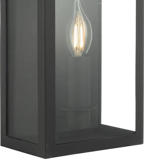 Där Lighting VAP5222 - Aplică de exterior VAPOUR 1xE14/60W/230V IP44, neagră