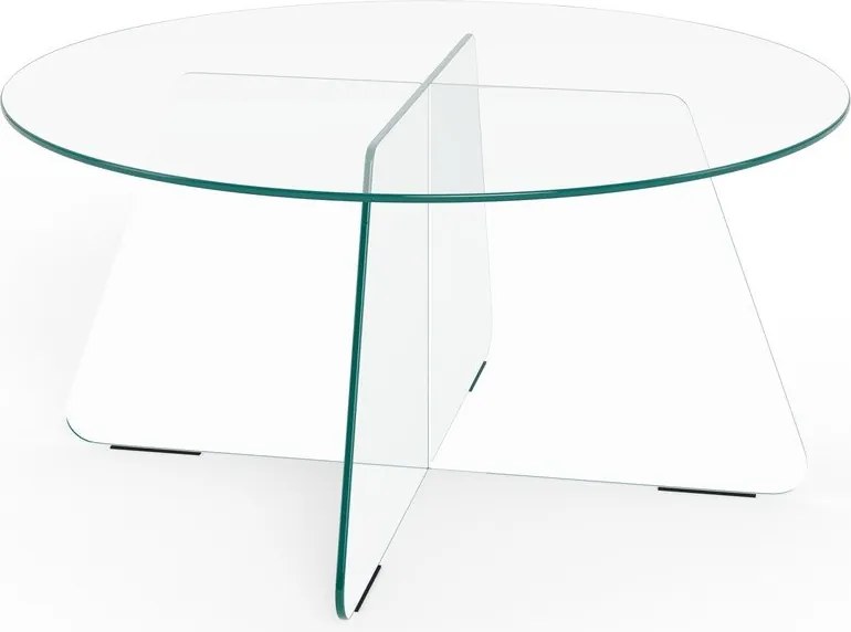 Măsuță de cafea rotundă din sticlă ø 80 cm Samos – Actona