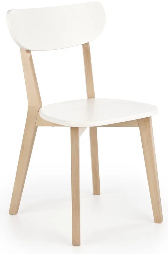 Scaun de bucaterie Buggi, alb/fag