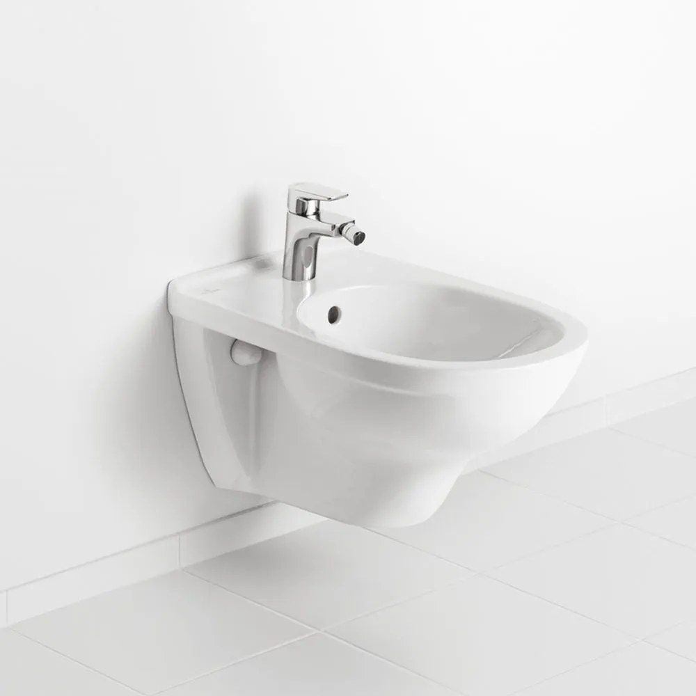 Bideu suspendat 360x560 mm, 1 orificiu pentru baterie, alb alpin