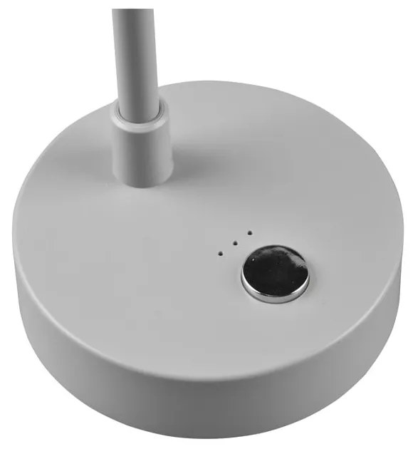 Veioză gri deschis LED cu intensitate reglabilă (înălțime 28 cm) Lenny – Trio