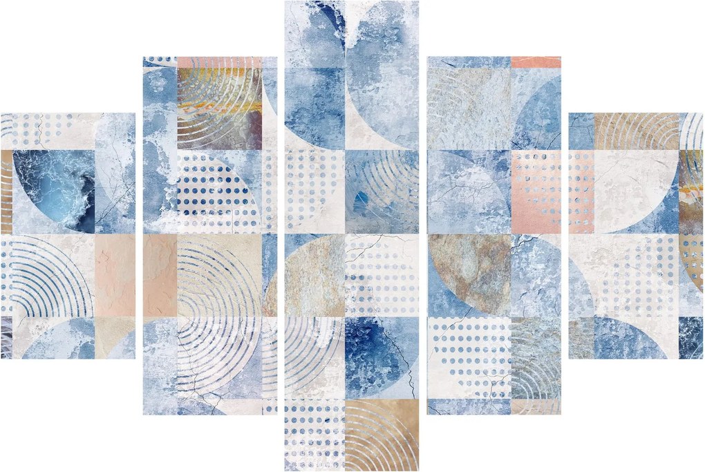 Tablou - figuri geometrice pe perete (150x105 cm)