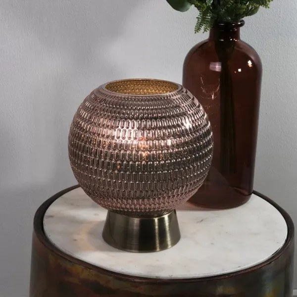 Lampă de birou LED MILA Searchlight EU67008AB, 0,6W, 3xAAA, maro