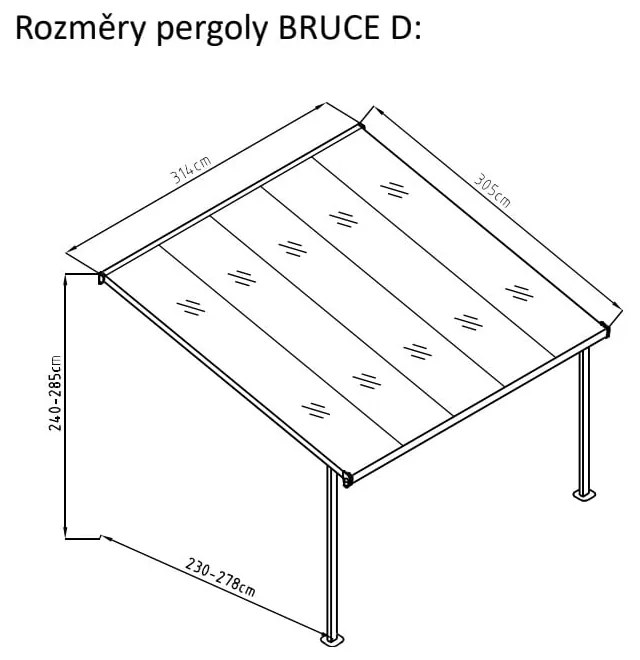 Pergolă de grădină Bruce D - Rojaplast