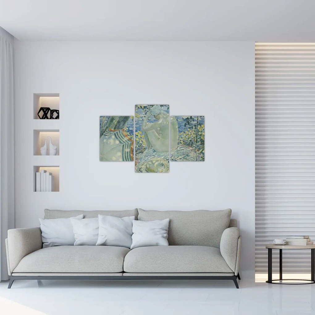 Tablou - Frederick Carl Frieseke, On the Bank, reproducere (90x60 cm)