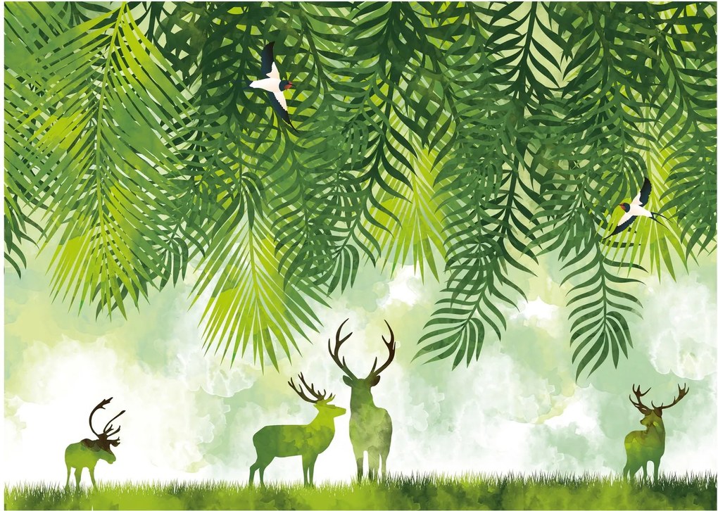 Tablou pe sticlă - Ceb în pădure (70x50 cm)