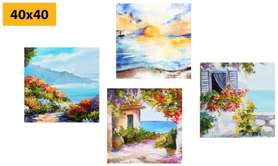 Set tablouri răsărit de soare la mare