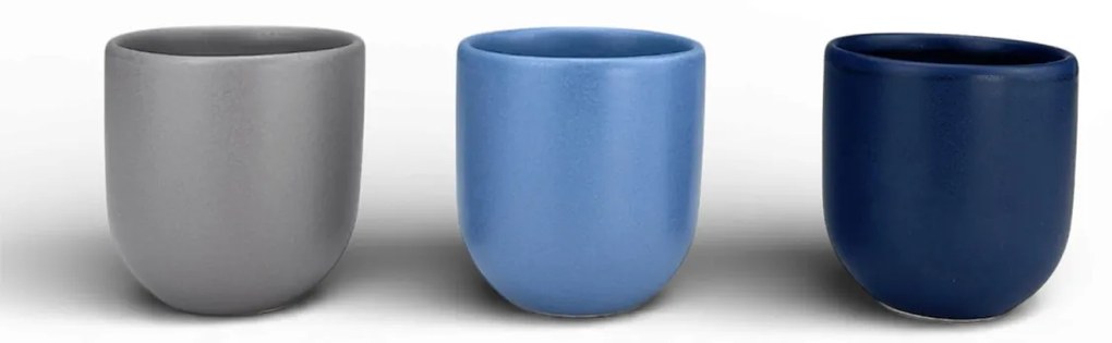 Set 3 cesti cafea Pahare Novum Trio Nordic, glazura mata, 250ml