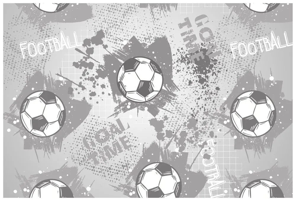 Tapet minge de fotbal în culoarea gri