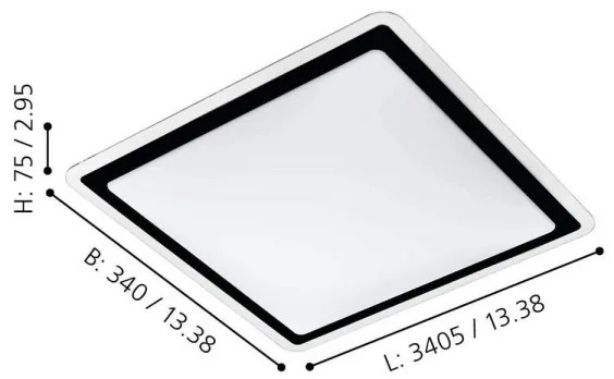 Eglo 99405 - Plafonieră LED COMPETA LED/24W/230V