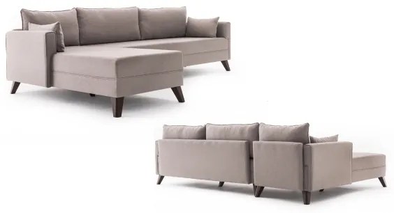 Colțar în L KORFU, crem, stânga