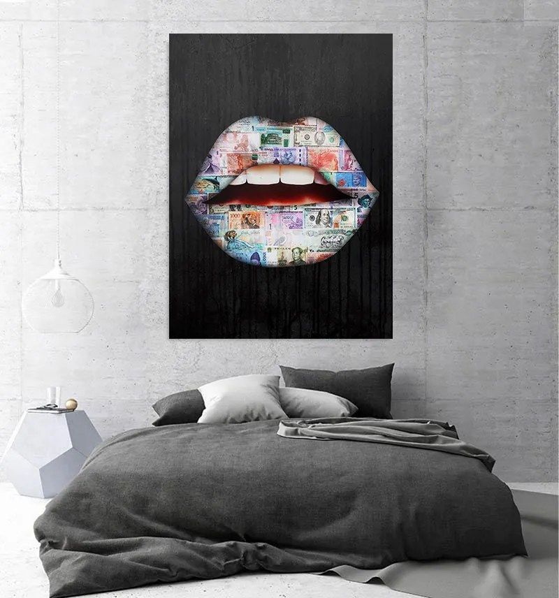 Tablou canvas International Money Lips 120x80 cm