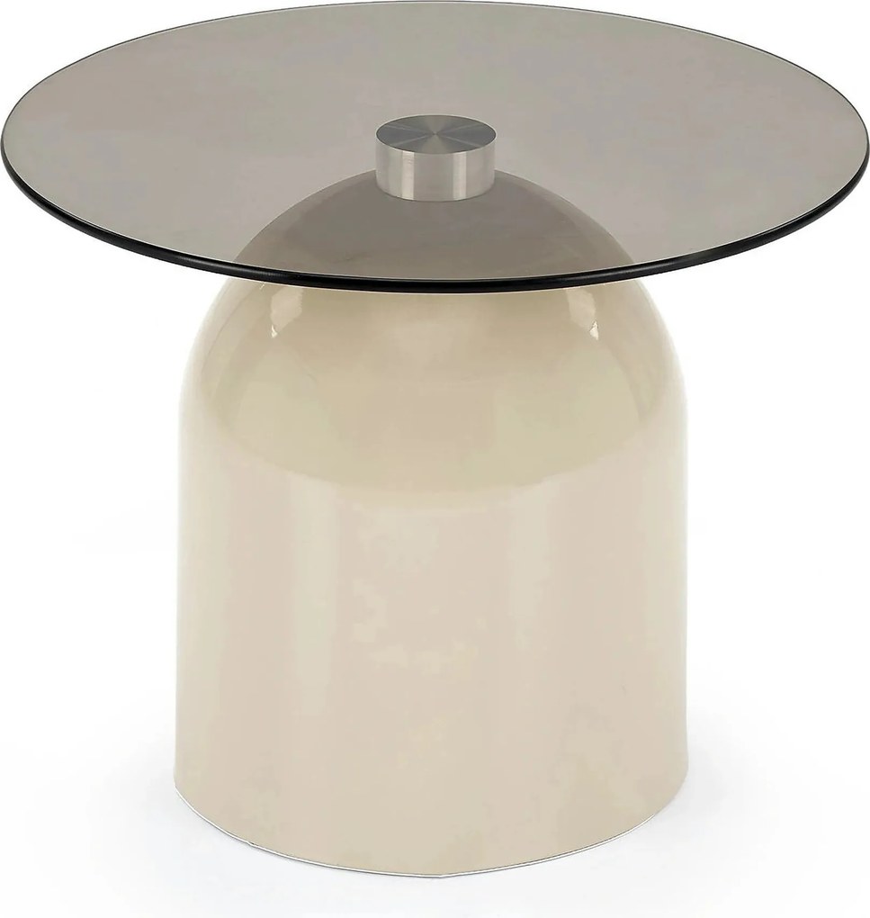 Masuta cafea STARK S, fumuriu/casmir, sticla/metal, 50x41 cm