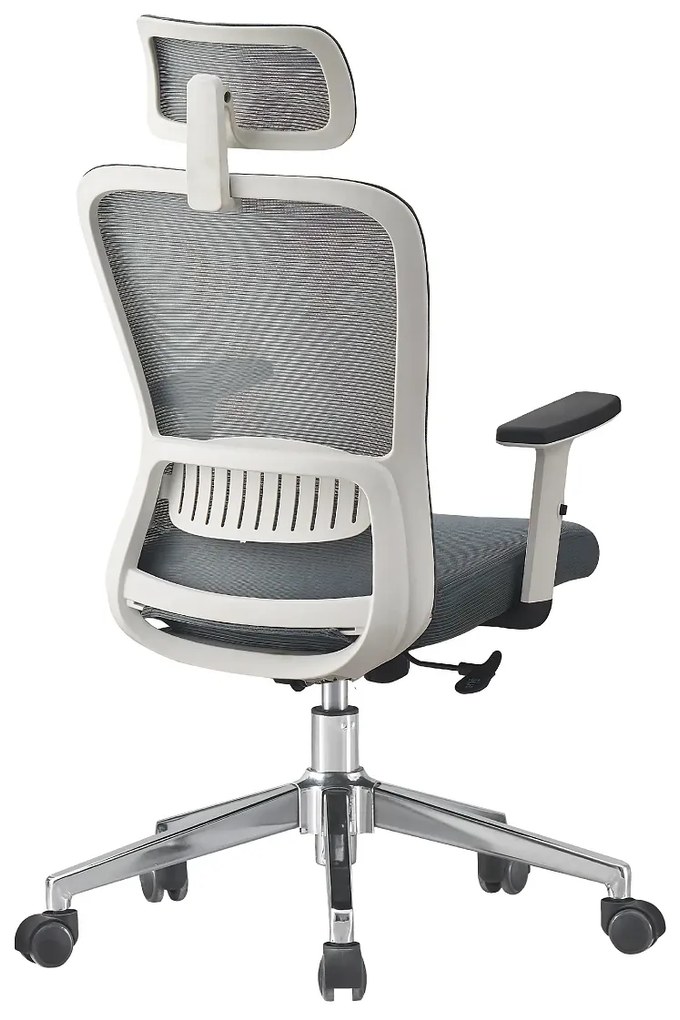 RESIGILAT- Scaun ergonomic, spătar Mesh, Gri/Alb