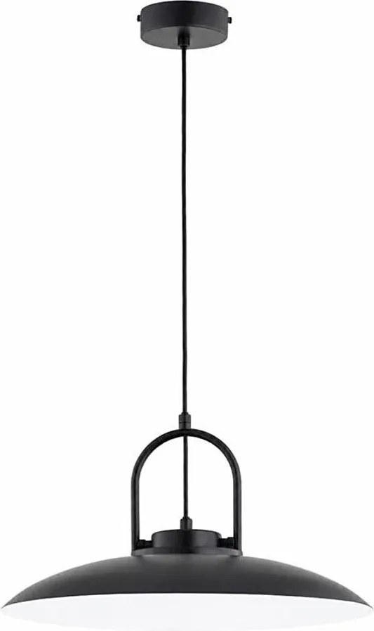 Lampă suspendată pe cablu HATTORI 1xE27/15W/230V, neagră