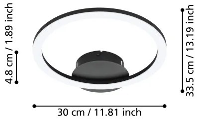 Plafonieră LED dimabilă PARRAPOS-Z LED/15W/230V Eglo 900323