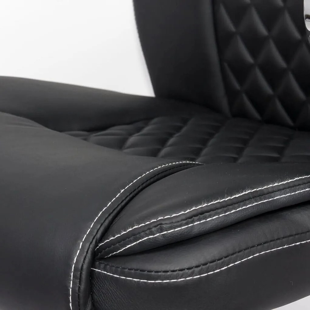 Scaun Directorial OFF 313 Negru – rezistent până la 150 Kg, ergonomic, cu șezut pe arcuri