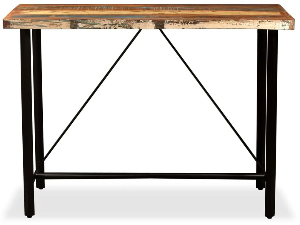 245440 vidaXL Masă de bar, 120 x 60 x 107 cm, lemn masiv reciclat