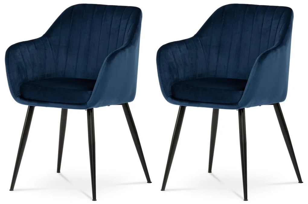 Set de scaune de sufragerie PIKA BLUE4, 2 buc