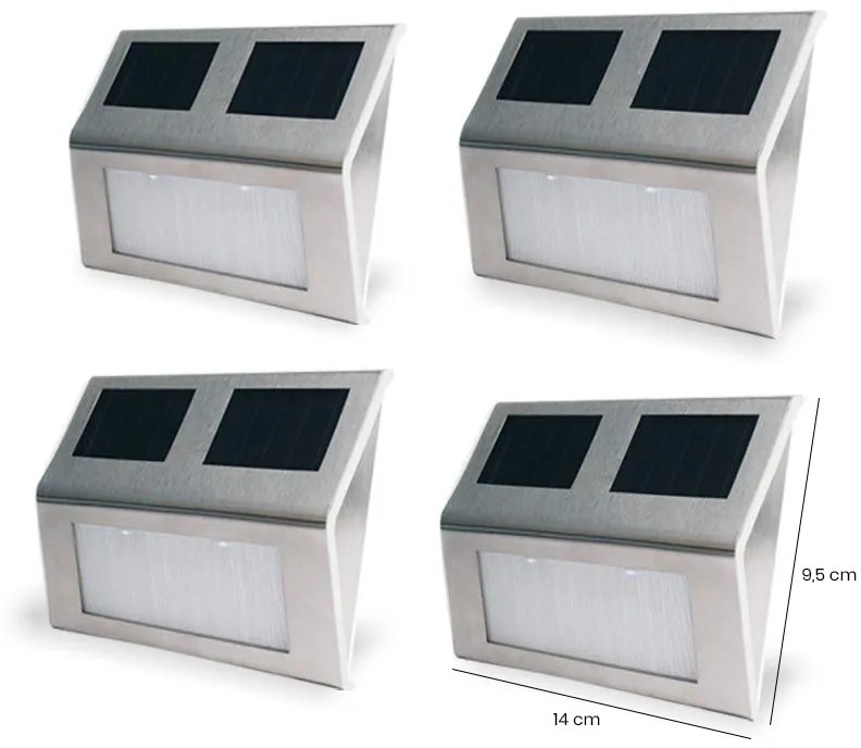 4 buc Lampa solara de perete pentru exterior